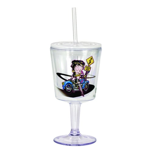 Betty Boop Biker Insulated Goblet with Lid